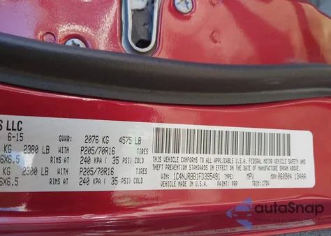 2015 Jeep Patriot Sport from USA, damaged, VIN 1C4NJRBB1FD395491